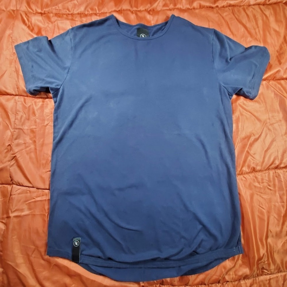 Ten10 Alto Relaxed Tee‎ Oxford Blue Size Large - Ultra-Soft Velura 4-Way Stretch